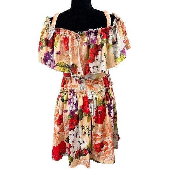 Floral Off shoulder Mini Dress Sz XLarge - Picture 5 of 7